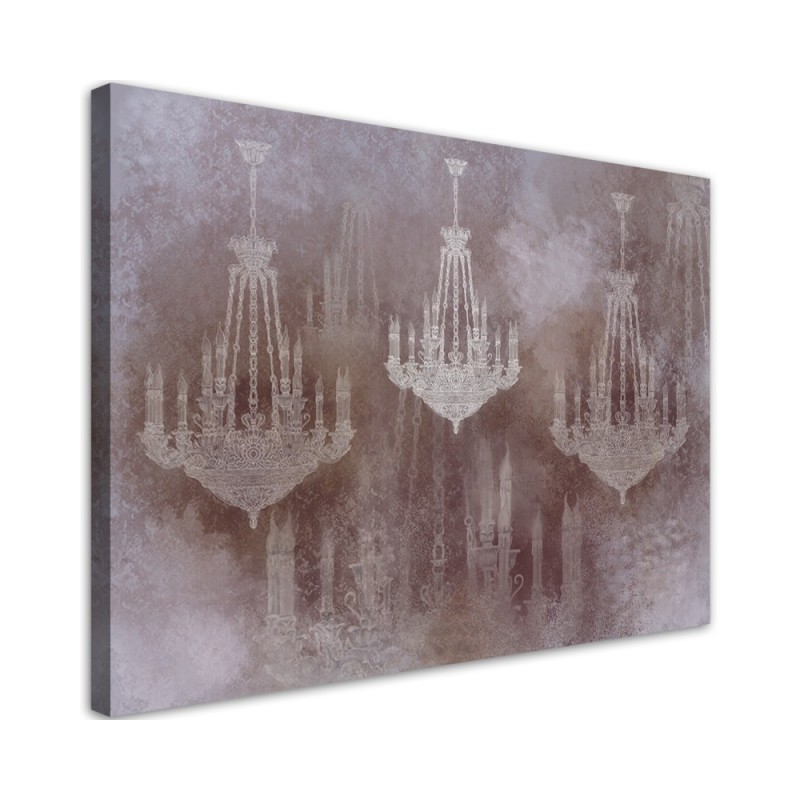 Living room wall art painting - Retro chandelier | FEEBY