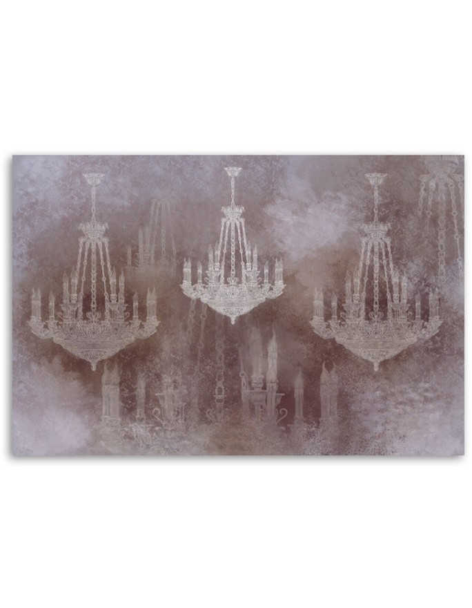 Living room wall art painting - Retro chandelier | FEEBY