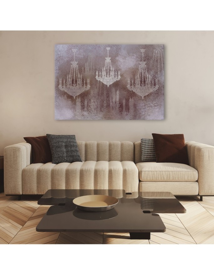 Living room wall art painting - Retro chandelier | FEEBY