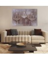 Living room wall art painting - Retro chandelier | FEEBY