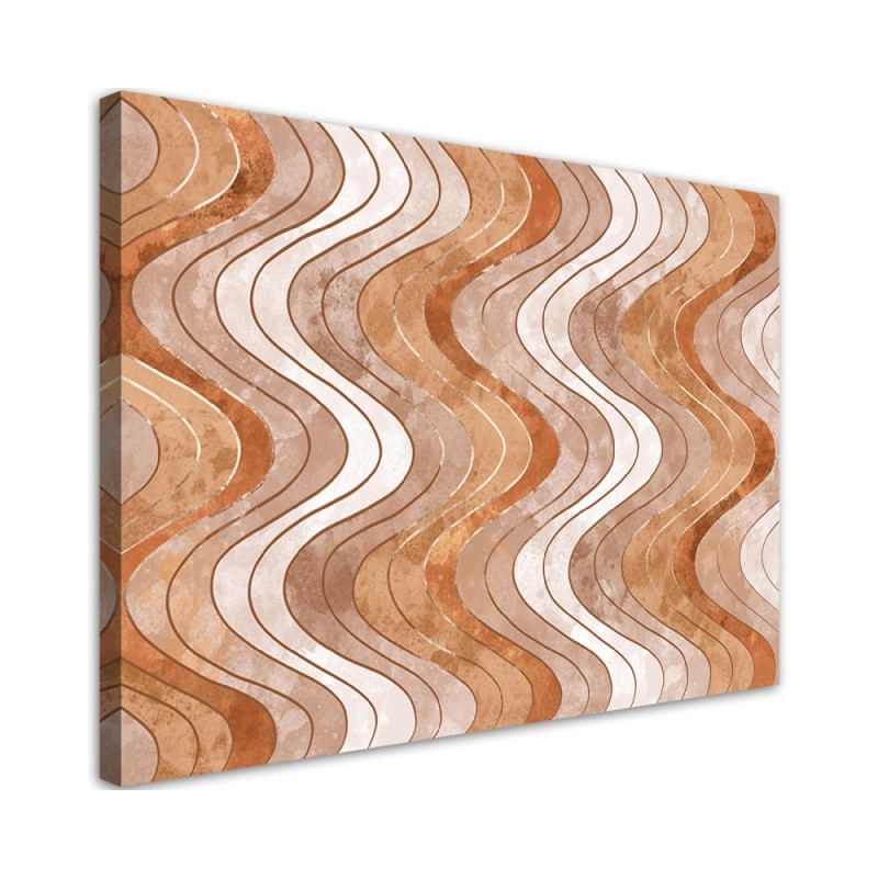 Large modern Canvas paintings for living room - Vertical wavy lines | FEEBY
