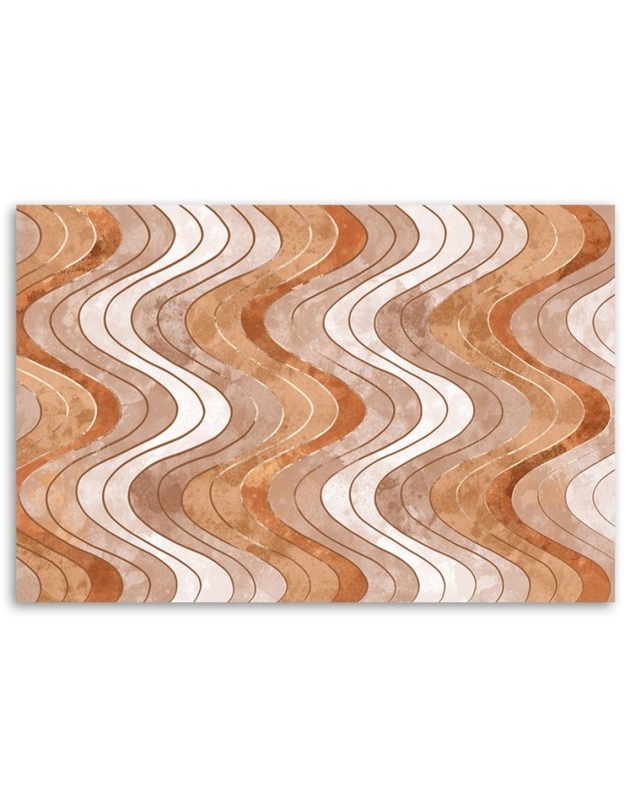 Large modern Canvas paintings for living room - Vertical wavy lines | FEEBY