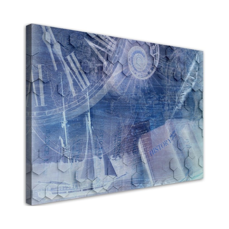 Canvas painting for wall - Clock time abstract | FEEBY