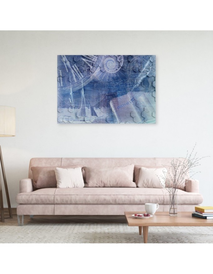 Canvas painting for wall - Clock time abstract | FEEBY