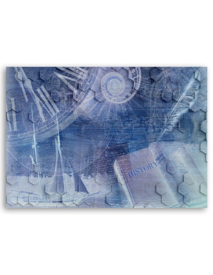 Canvas painting for wall - Clock time abstract | FEEBY