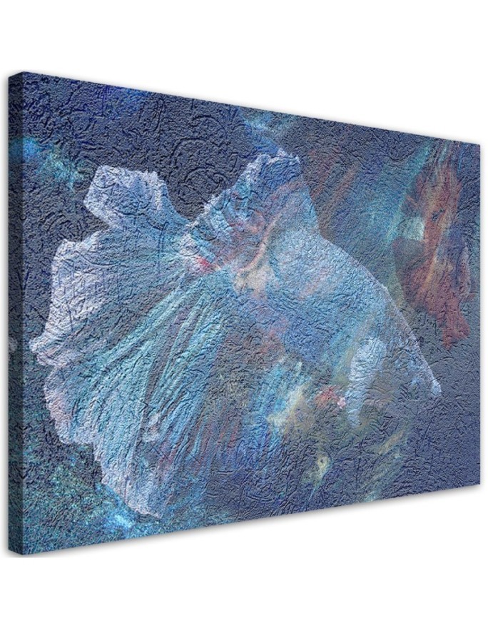 Loft Canvas painting for wall - Blue flower abstract | FEEBY