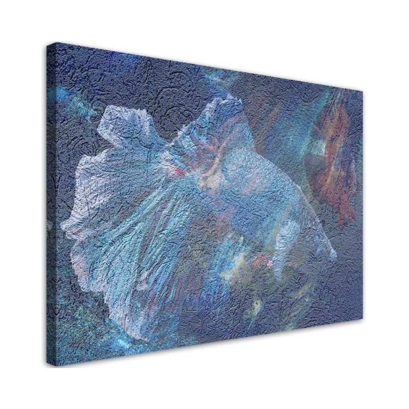 Loft Canvas painting for wall - Blue flower abstract | FEEBY