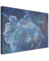 Loft Canvas painting for wall - Blue flower abstract | FEEBY