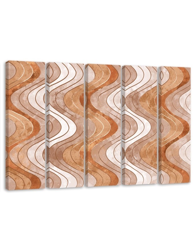 Loft Canvas painting for wall - Vertical wavy lines | FEEBY