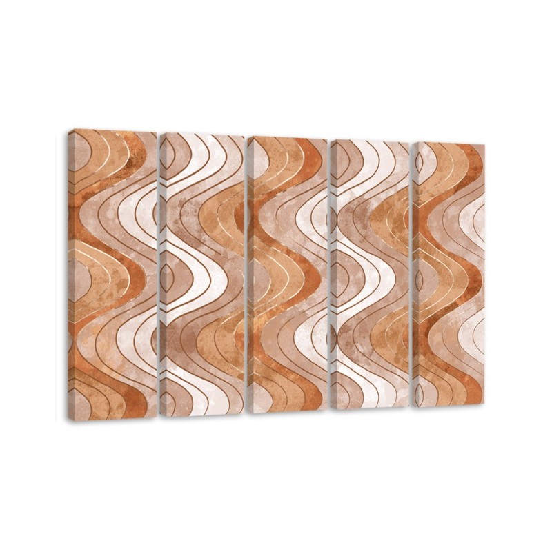 Loft Canvas painting for wall - Vertical wavy lines | FEEBY