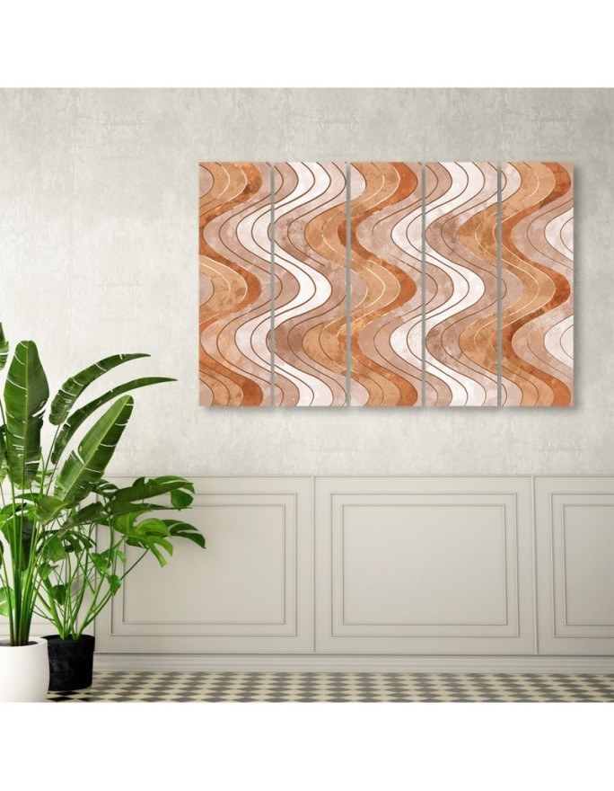 Loft Canvas painting for wall - Vertical wavy lines | FEEBY