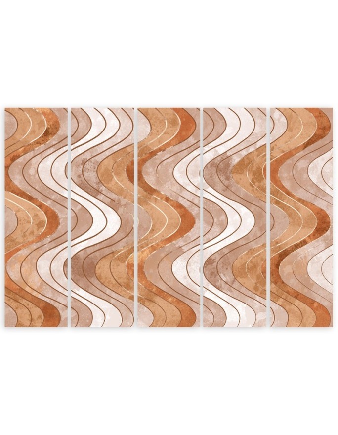 Loft Canvas painting for wall - Vertical wavy lines | FEEBY