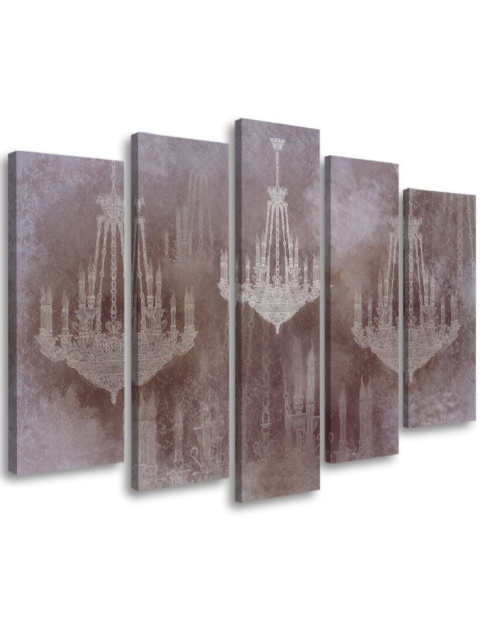 Canvas print modern artwork on canvas - Chandeliers | FEEBY