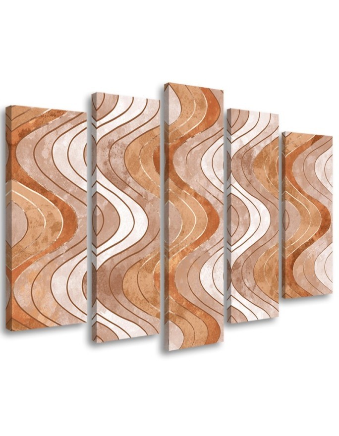 Modern decorative painting - Vertical wavy lines | FEEBY