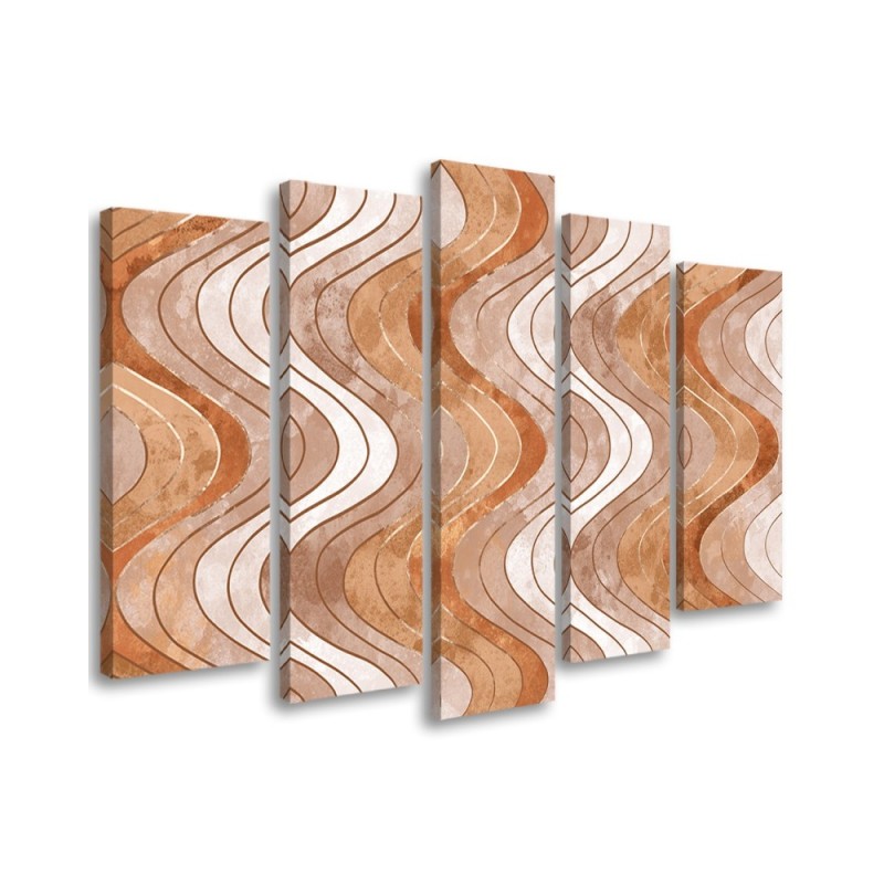 Modern decorative painting - Vertical wavy lines | FEEBY