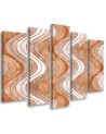 Modern decorative painting - Vertical wavy lines | FEEBY