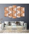 Modern decorative painting - Vertical wavy lines | FEEBY