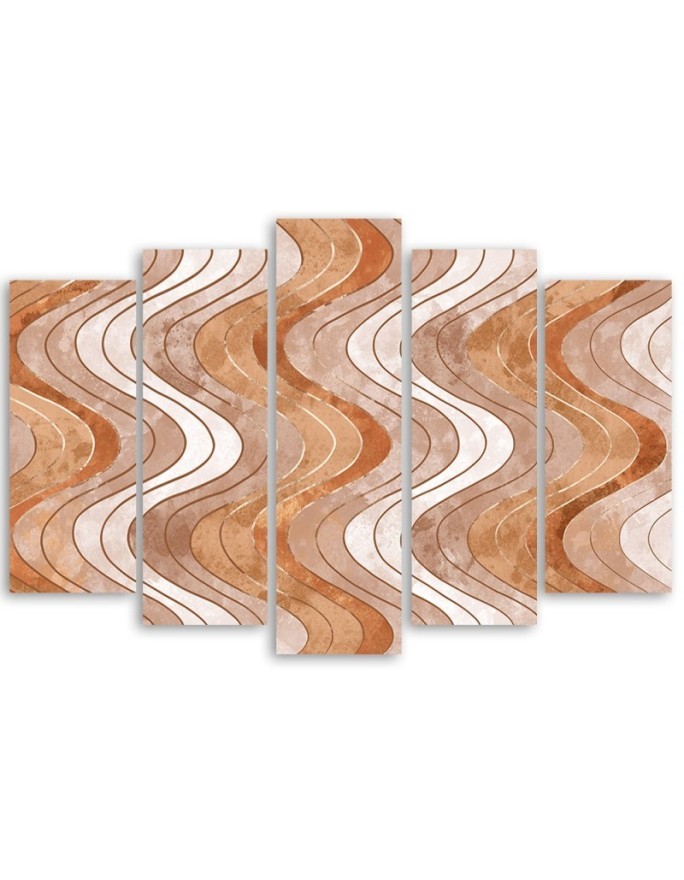 Modern decorative painting - Vertical wavy lines | FEEBY