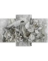 Triptych painting for living room - Lotus flowers | FEEBY