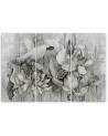 Triptych painting printed on canvas - Lotus flower painted | FEEBY