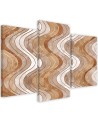 Modern 3-part painting - Vertical wavy lines | FEEBY