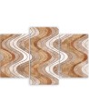 Modern 3-part painting - Vertical wavy lines | FEEBY