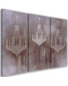 Retro chandeliers - Canvas paintings for living room for wall 3 parts | FEEBY