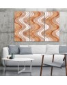 Modern triptych painting - Vertical wavy lines | FEEBY