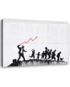 Canvas painting for teenager's room - Banksy Ecomonic politics | FEEBY