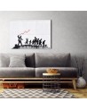 Canvas painting for teenager's room - Banksy Ecomonic politics | FEEBY