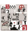 Canvas prints for a teenager's room - Banksy Street art collage | FEEBY