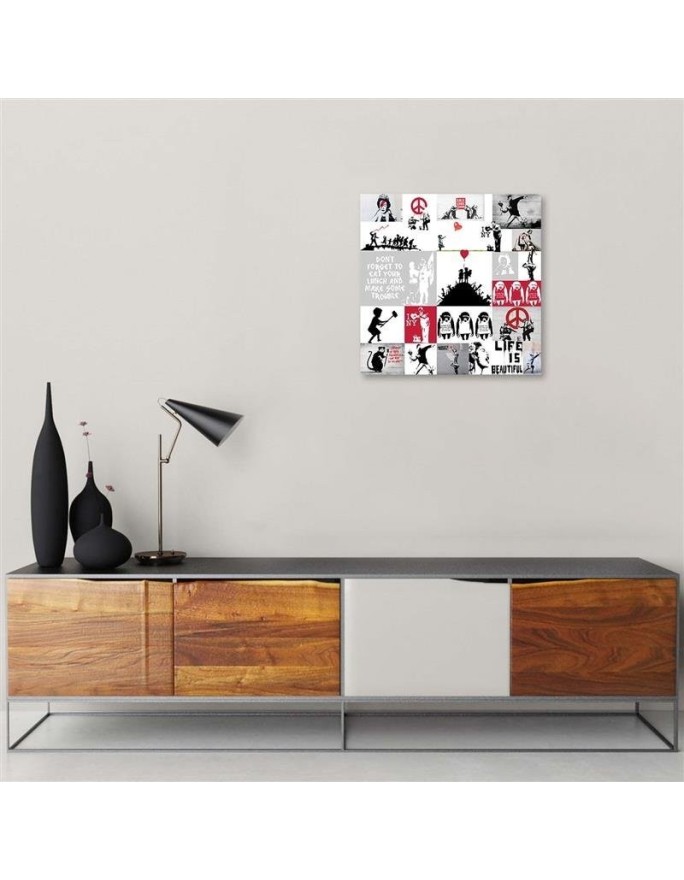 Canvas prints for teenager's room - Banksy Street Art mural | FEEBY