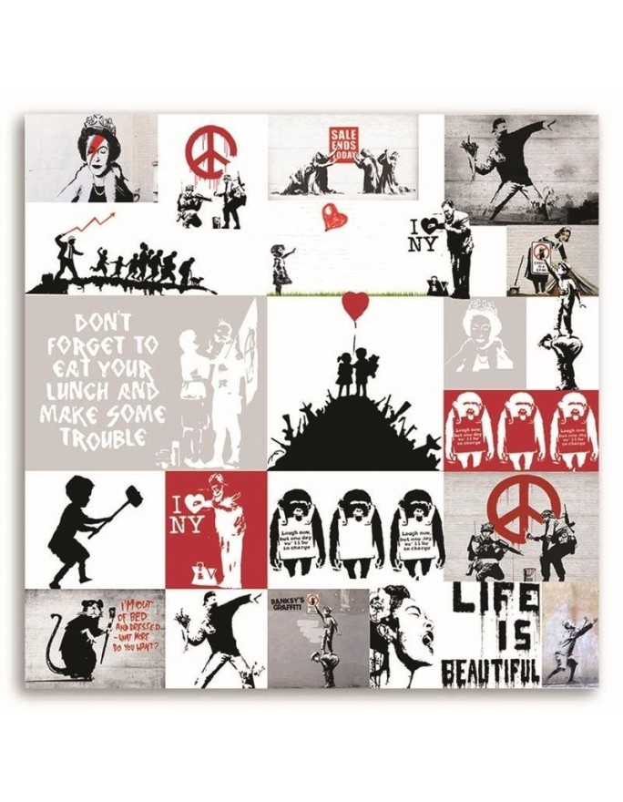 Canvas prints for teenager's room - Banksy Street Art mural | FEEBY