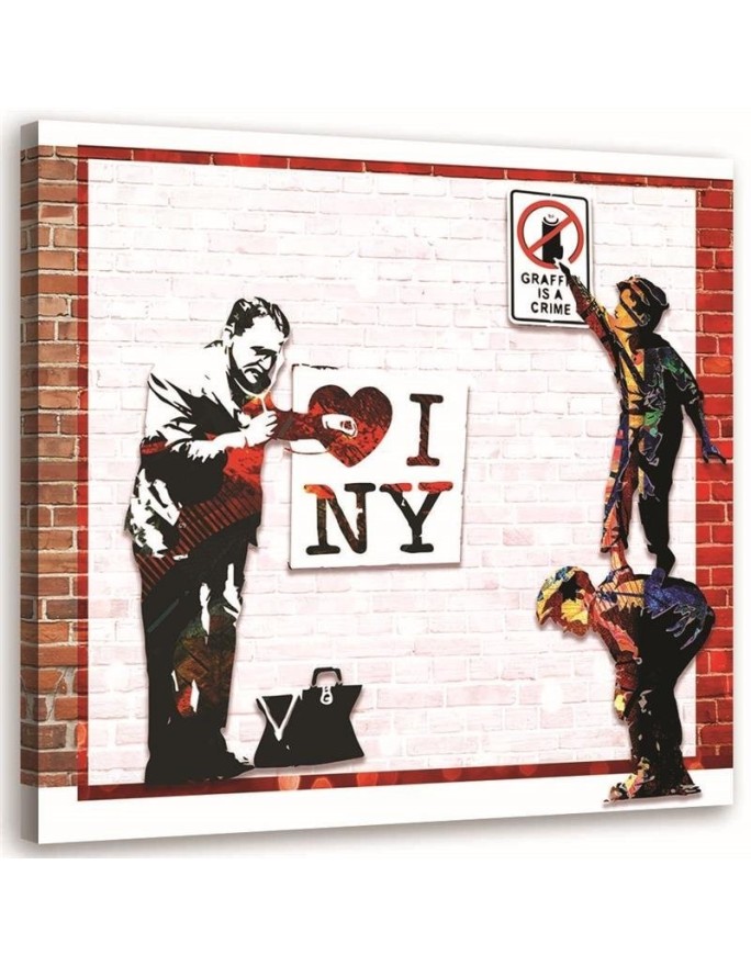 Modern wall painting - Banksy I love New York | FEEBY