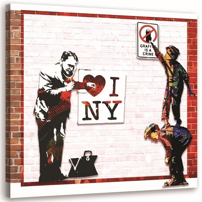 Modern wall painting - Banksy I love New York | FEEBY