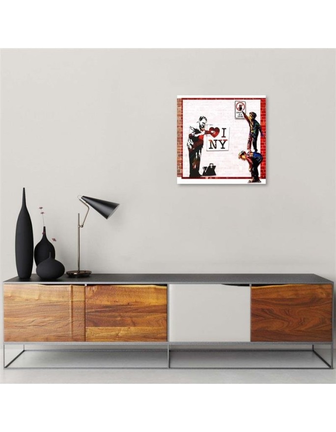 Modern wall painting - Banksy I love New York | FEEBY