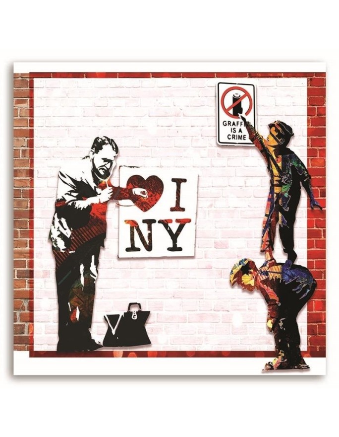 Modern wall painting - Banksy I love New York | FEEBY