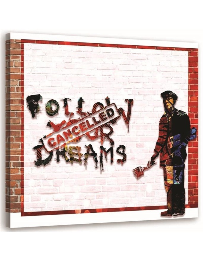 Canvas prints for teenager - Banksy Cancelled Dreams Street Art | FEEBY