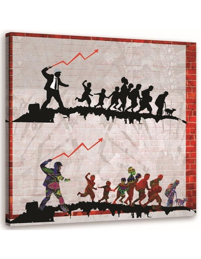 Graffiti painting for wall - Banksy Ecomonic politics | FEEBY