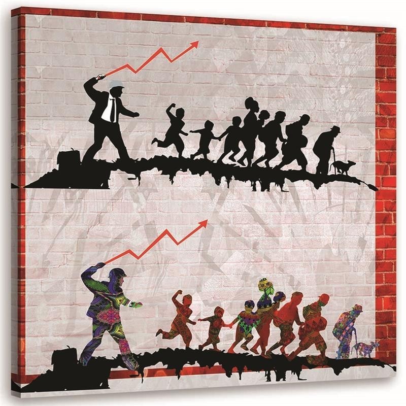 Graffiti painting for wall - Banksy Ecomonic politics | FEEBY