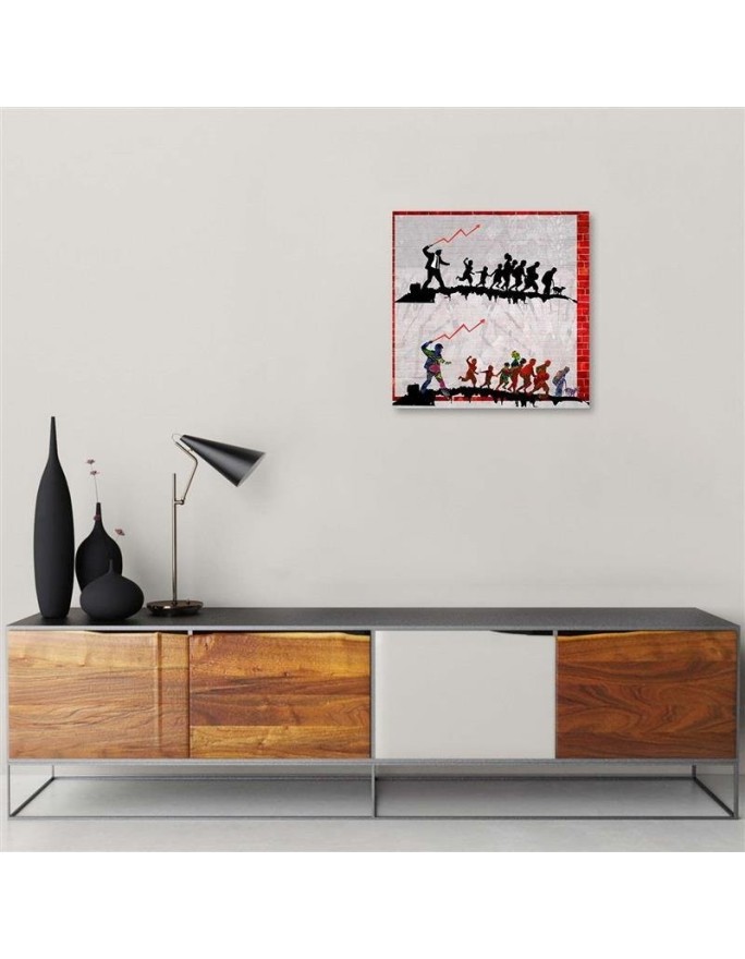 Graffiti painting for wall - Banksy Ecomonic politics | FEEBY