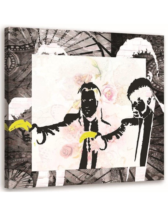 Canvas prints for a teenager's room - Banksy Pulp fiction  | FEEBY
