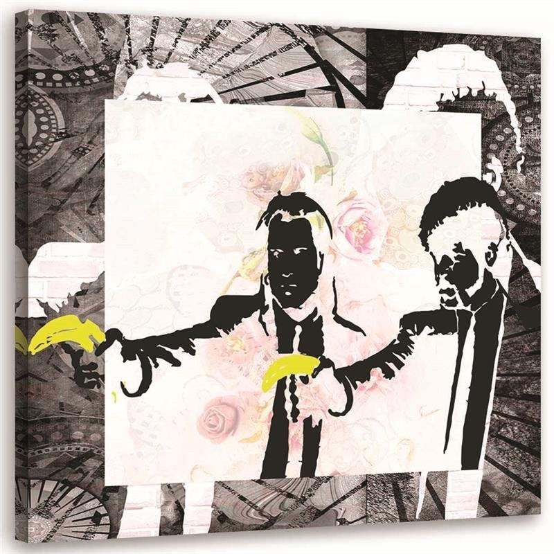 Canvas prints for a teenager's room - Banksy Pulp fiction  | FEEBY