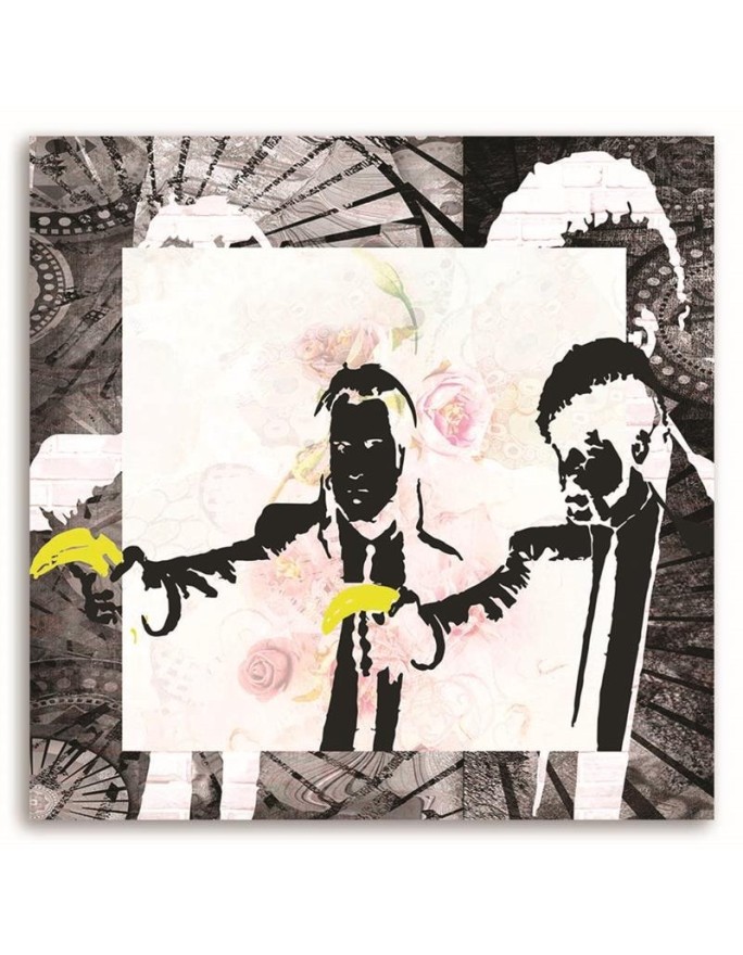Canvas prints for a teenager's room - Banksy Pulp fiction  | FEEBY