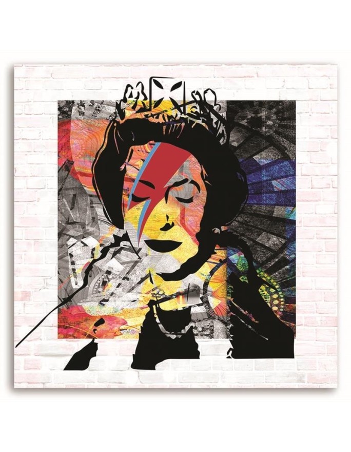 Wall art painting for a teenager's room - Banksy Queen of England | FEEBY