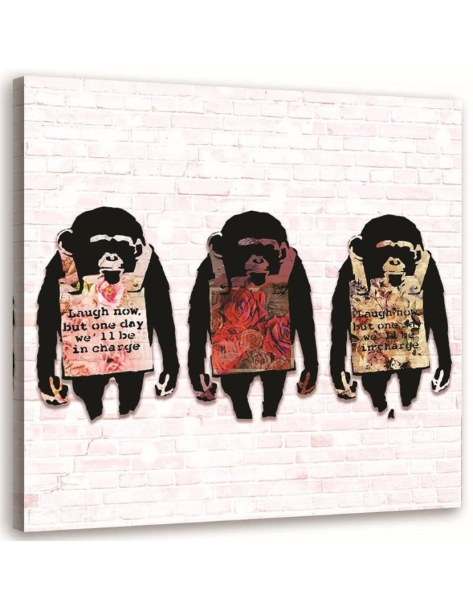 Banksy monkeys - teen room paintings for wall | FEEBY