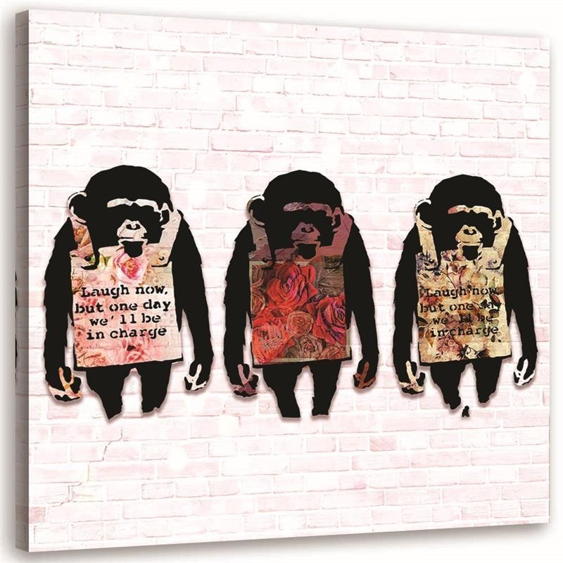 Banksy monkeys - teen room paintings for wall | FEEBY