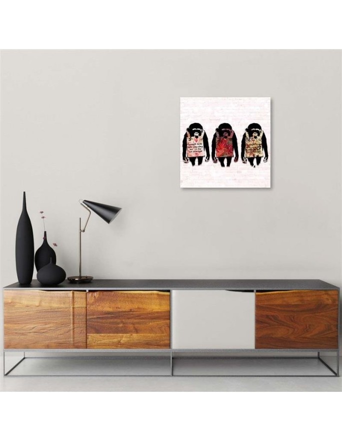 Banksy monkeys - teen room paintings for wall | FEEBY