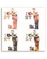 Wall art painting - Banksy mural I love New York 1-panel collage | FEEBY