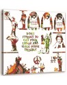 Banksy canvas painting for teenager - Mural collage of Street Art works | FEEBY